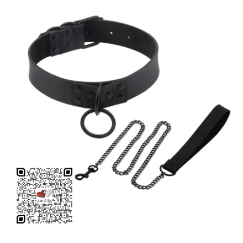 COLLAR BDSM PUPPY PLAY NEGRO